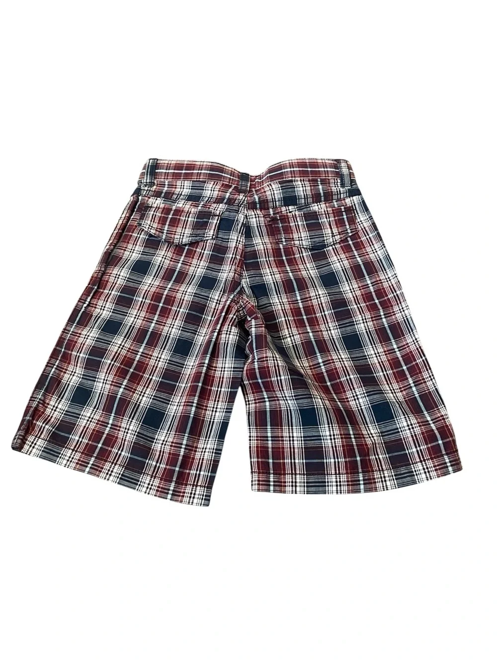 Gymboree Boys Plaid Shorts in Burgundy and Black